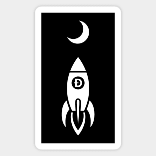 Dogecoin Rocket to the Moon Magnet